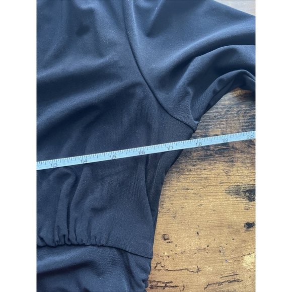 Chico's Tie Waist Jersey Knit Black Dress - Size 1 (Med / 8) - Picture 8 of 11